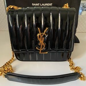 Saint Laurent Small Vicky Crossbody Leather Bag
